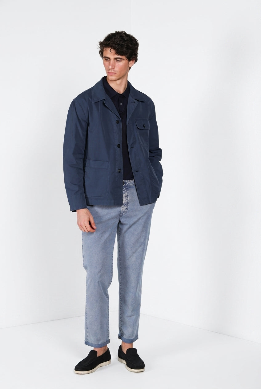 Work men's overshirt jacket in oxford canvas ①