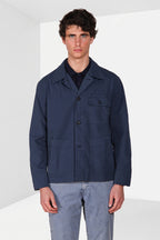 Work men's overshirt jacket in oxford canvas ①