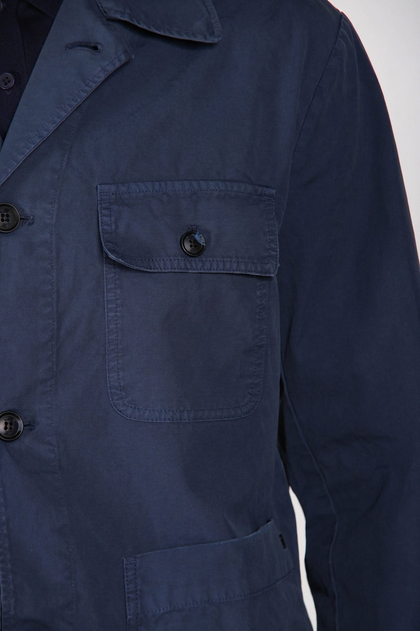 Work men's overshirt jacket in oxford canvas ①