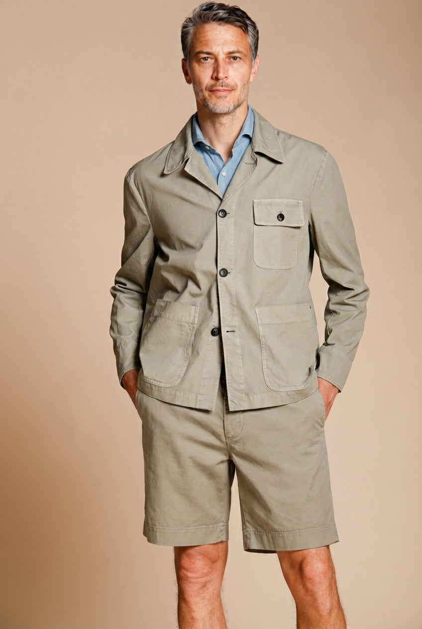 Work Jacket Herren Overshirt aus Canvas Oxford ①