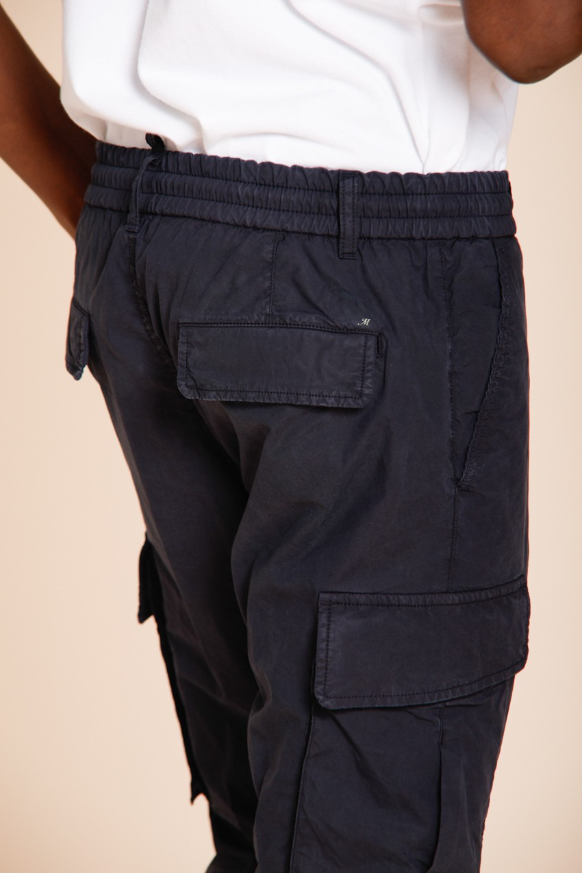 Chile Jogger men's cargo pants in lyocell and cotton parachute canvas extra slim fit