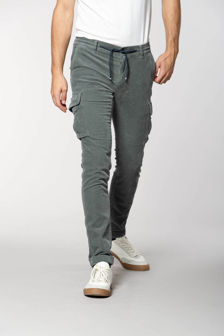 Chile Jogger men's cargo trousers in 1500-wale velvet extra slim fit