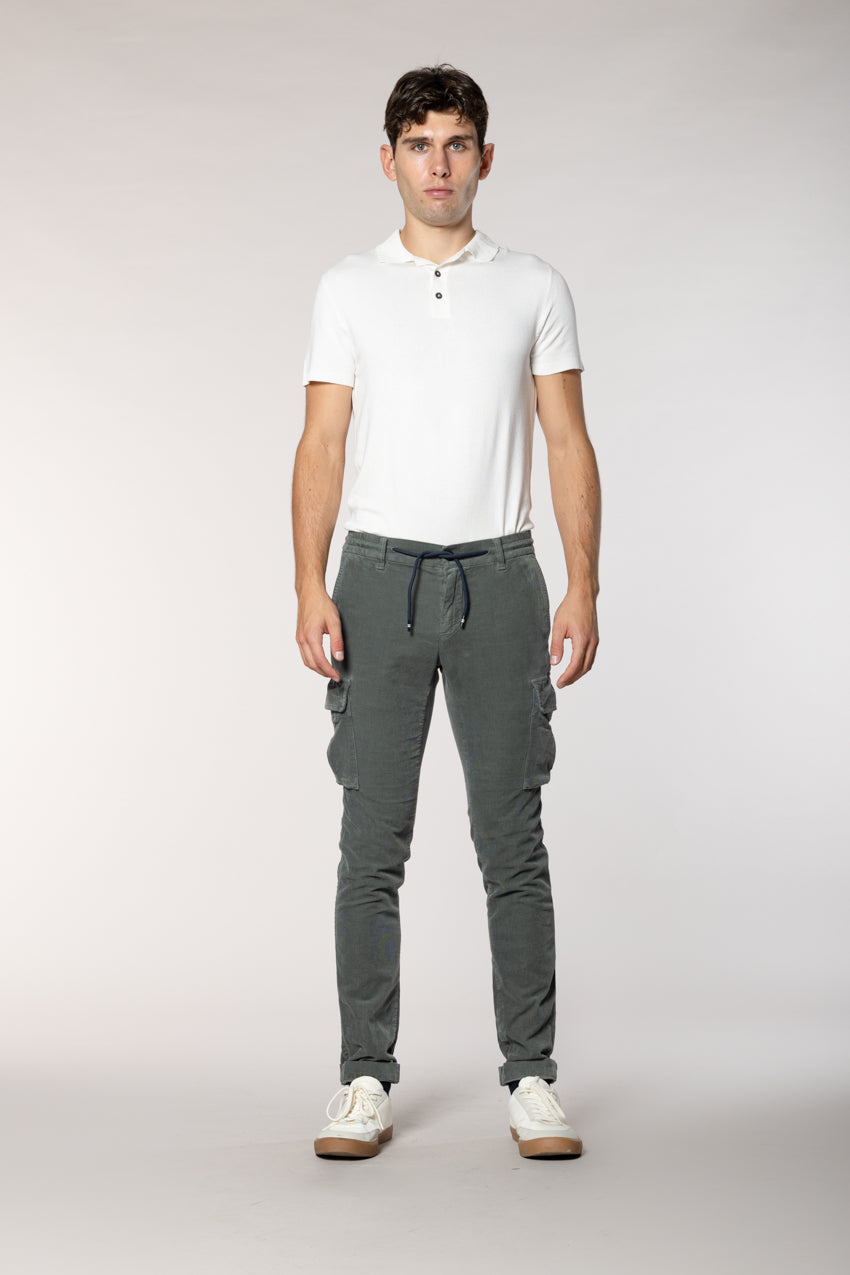 Chile Jogger men's cargo trousers in 1500-wale velvet extra slim fit