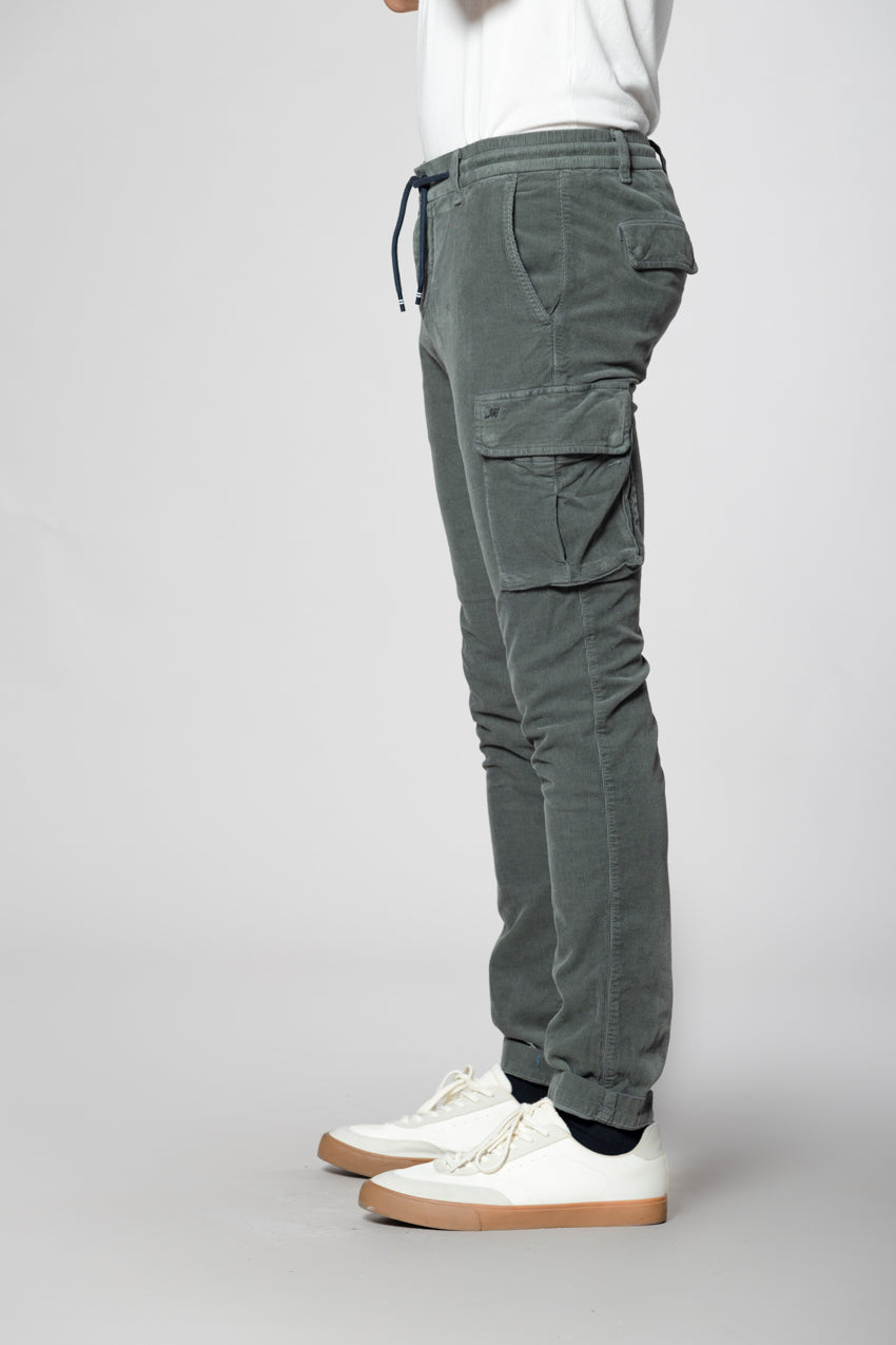 Chile Jogger men's cargo trousers in 1500-wale velvet extra slim fit
