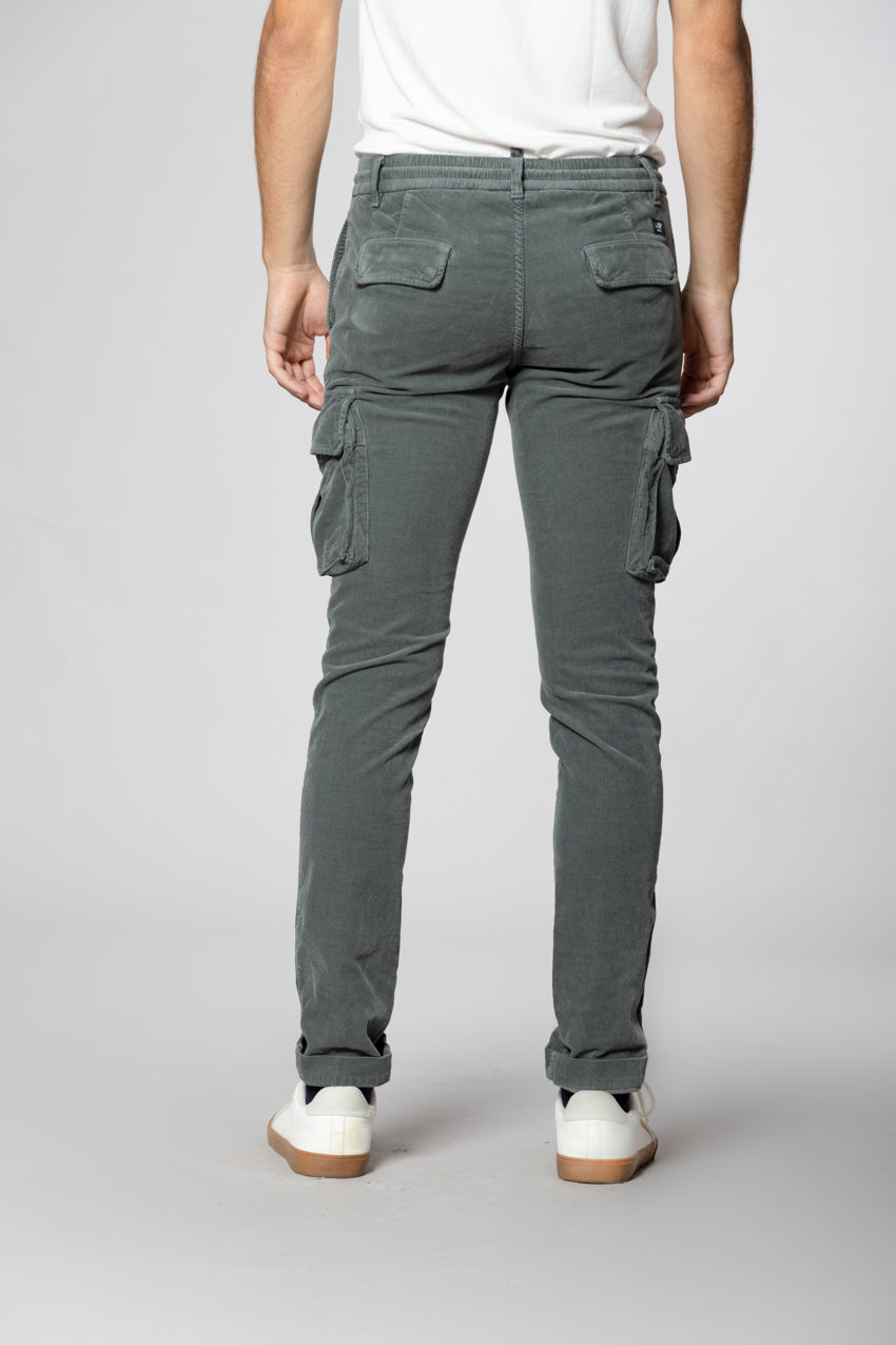 Chile Jogger men's cargo trousers in 1500-wale velvet extra slim fit