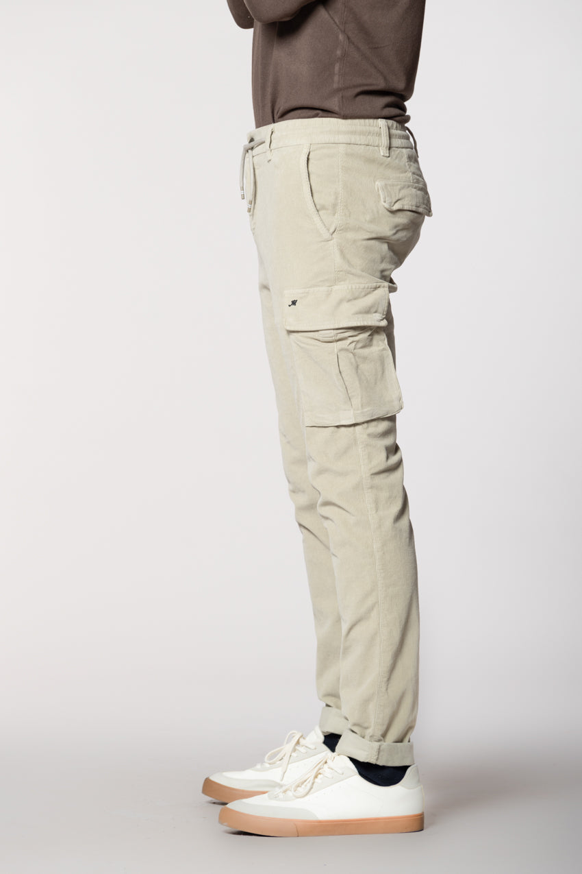 Chile Jogger men's cargo trousers in 1500-wale velvet extra slim fit