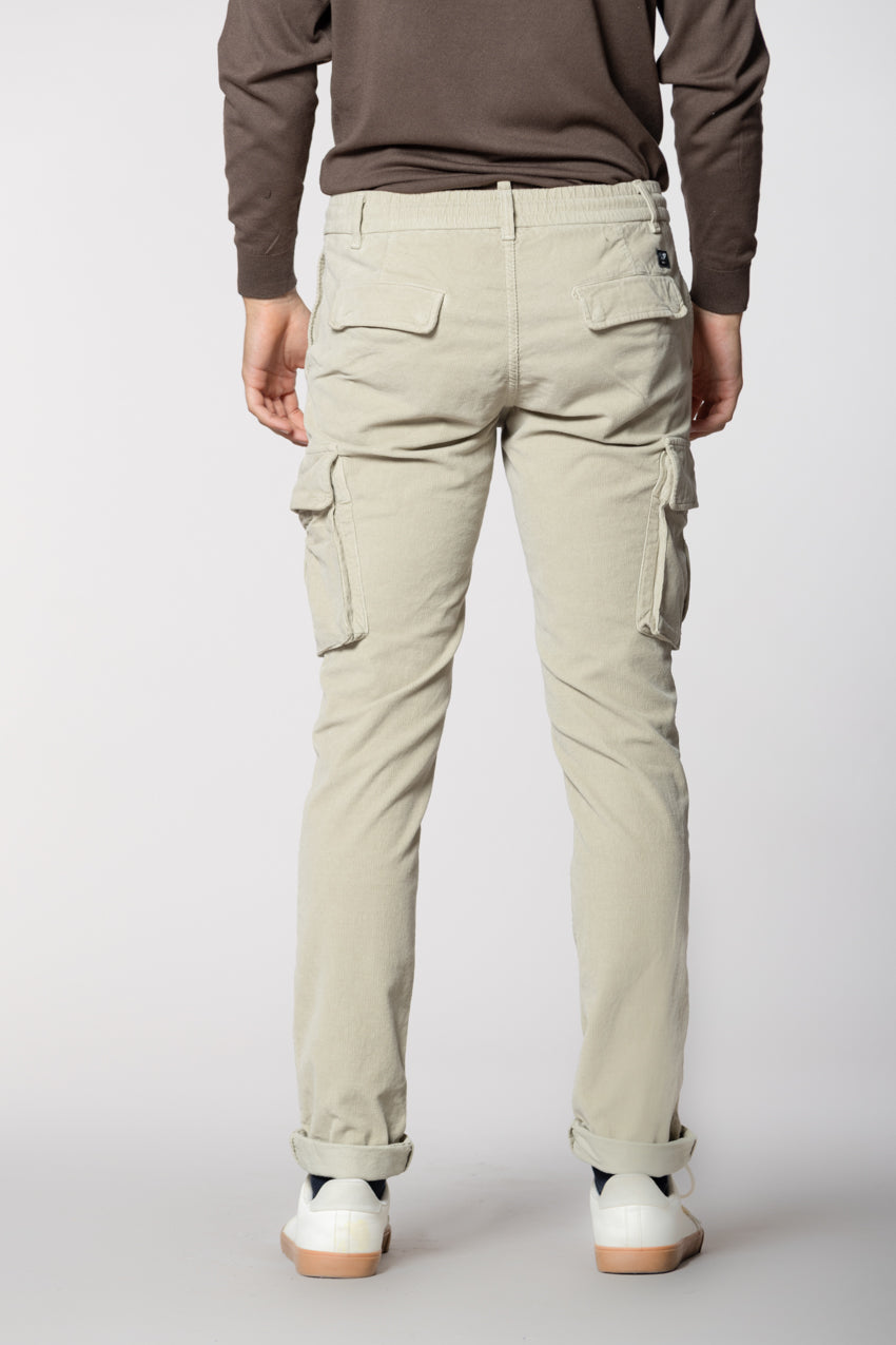 Chile Jogger men's cargo trousers in 1500-wale velvet extra slim fit