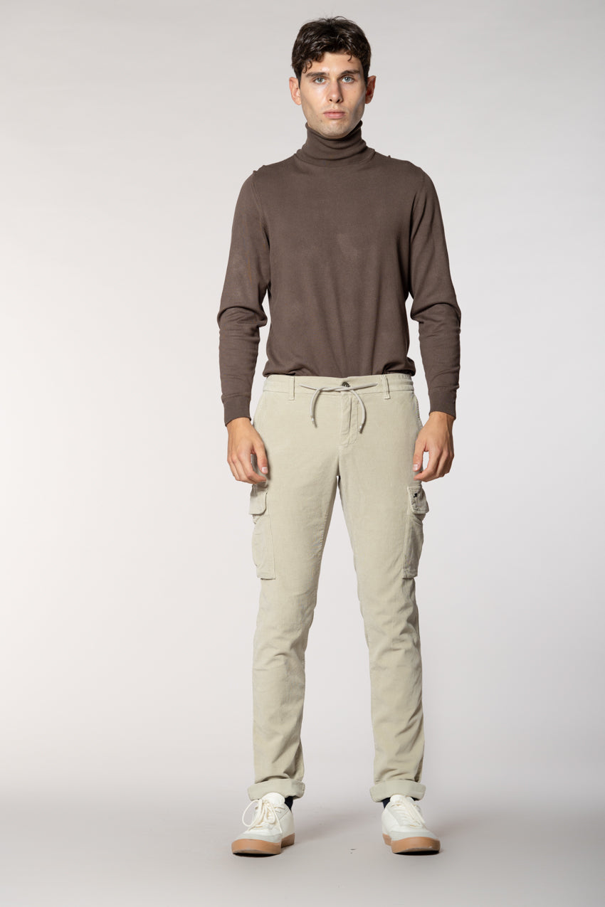 Chile Jogger men's cargo trousers in 1500-wale velvet extra slim fit