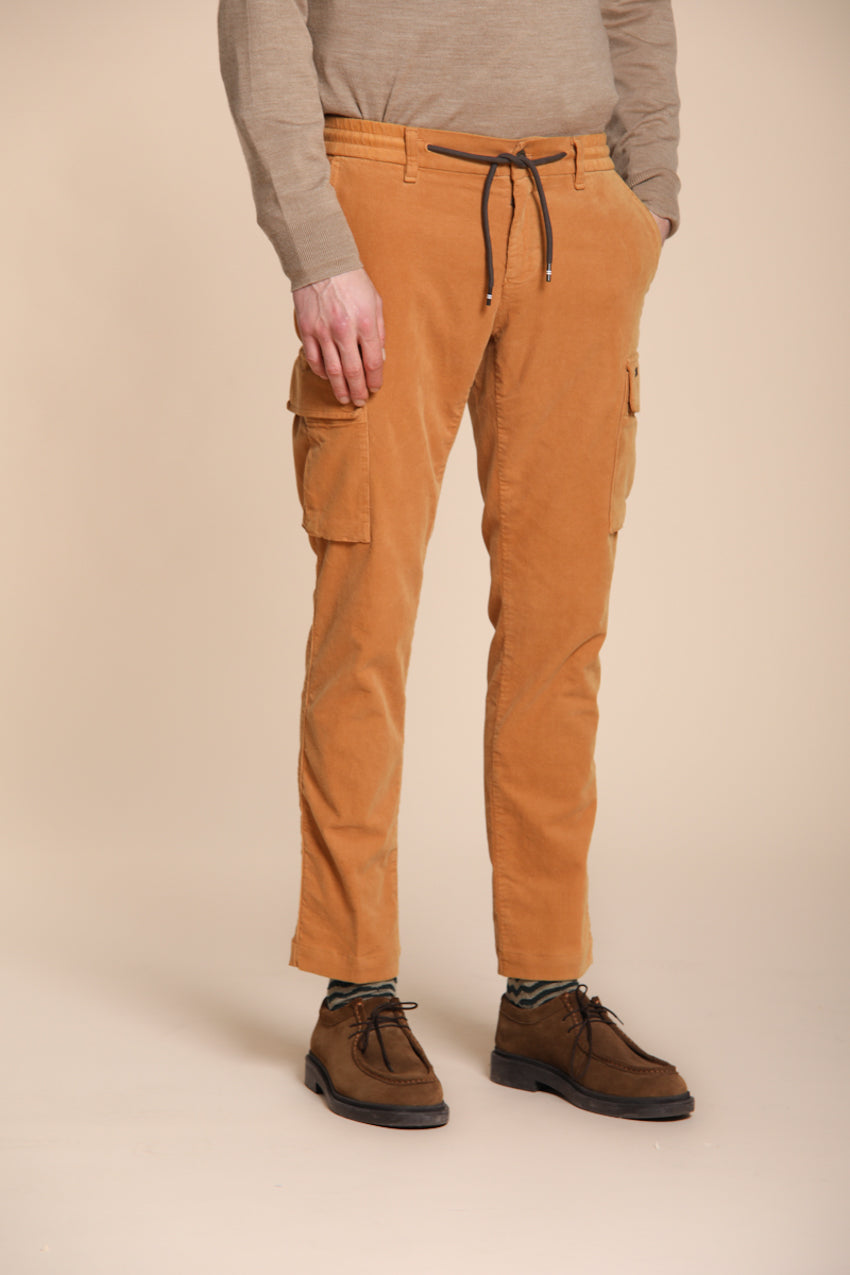 Foto 1 Chile Jogger pantalone cargo uomo in velluto 1500 righe extra slim fit