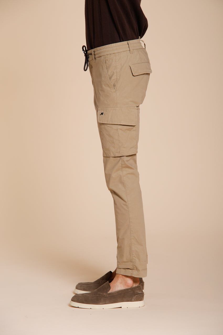 Chile Jogger pantalone cargo uomo in tela paracadute lyocell e cotone extra slim fit