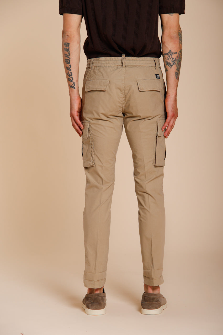 Chile Jogger pantalone cargo uomo in tela paracadute lyocell e cotone extra slim fit