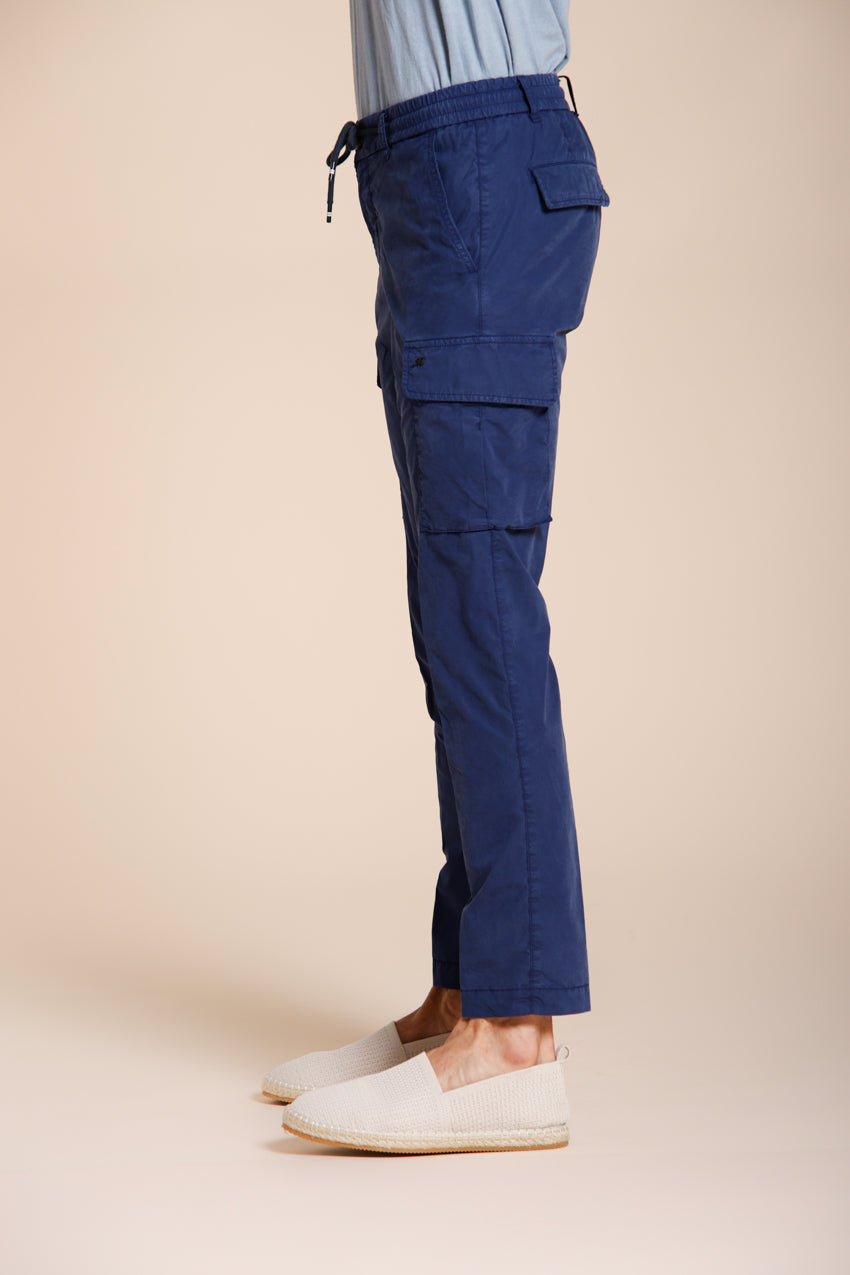 Chile Jogger men's cargo pants in lyocell and cotton parachute canvas extra slim fit