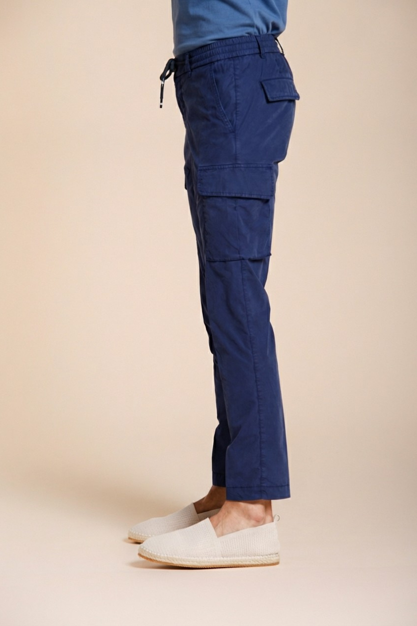 Chile Jogger men's cargo pants in lyocell and cotton parachute canvas extra slim fit