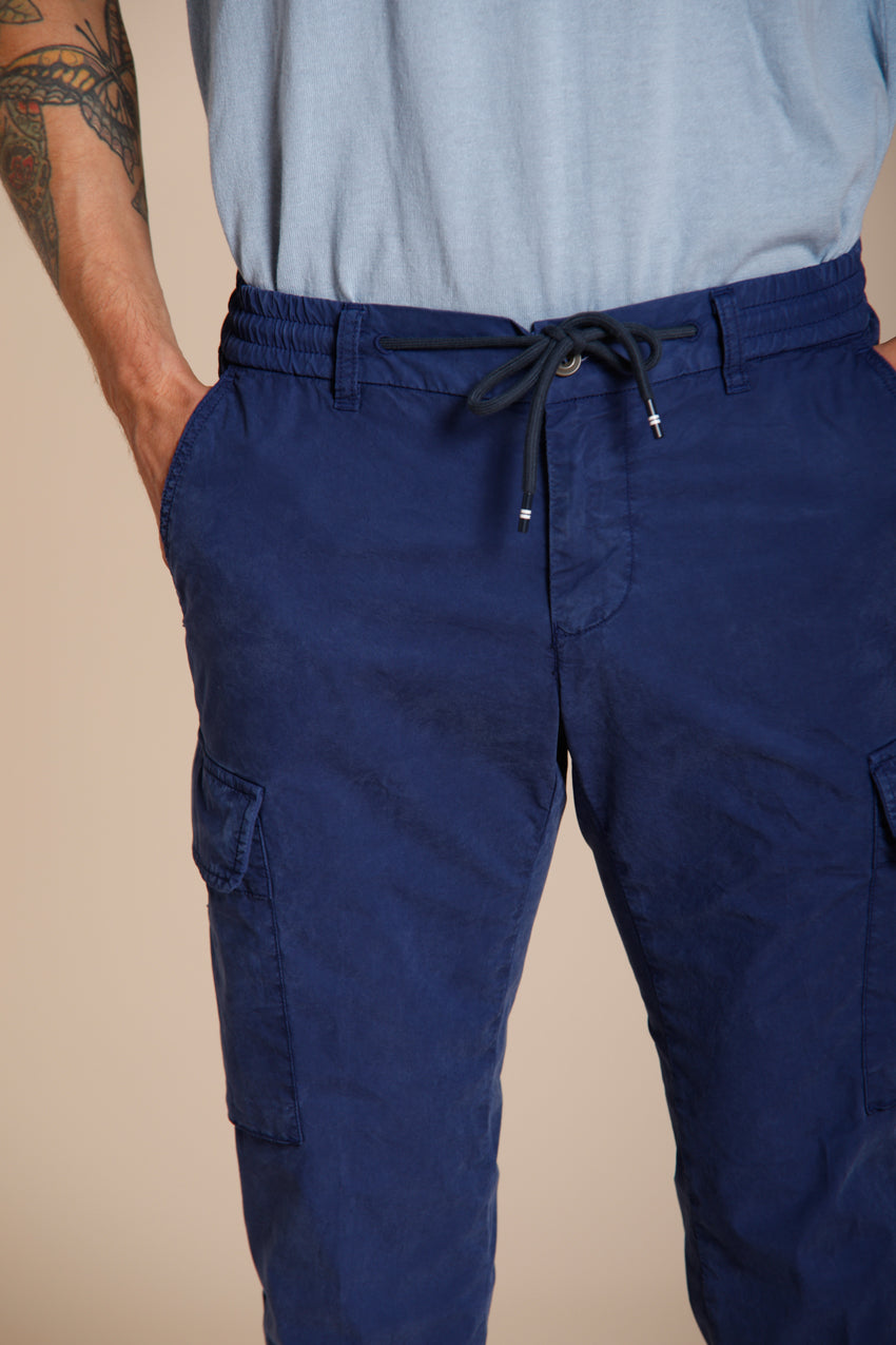 Chile Jogger men's cargo pants in lyocell and cotton parachute canvas extra slim fit