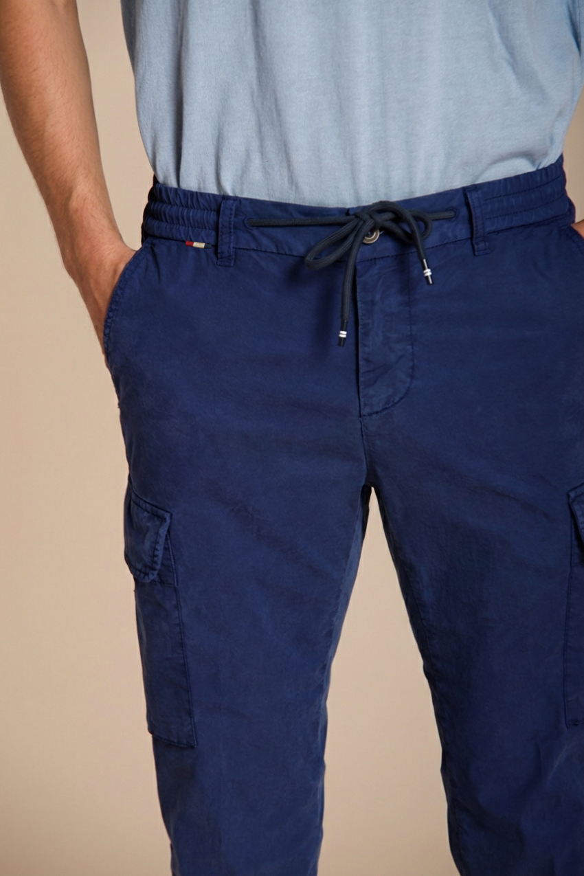 Chile Jogger men's cargo pants in lyocell and cotton parachute canvas extra slim fit