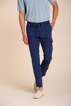 Chile Jogger men's cargo pants in lyocell and cotton parachute canvas extra slim fit