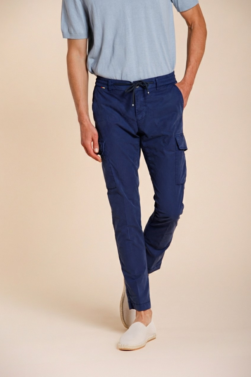 Chile Jogger men's cargo pants in lyocell and cotton parachute canvas extra slim fit