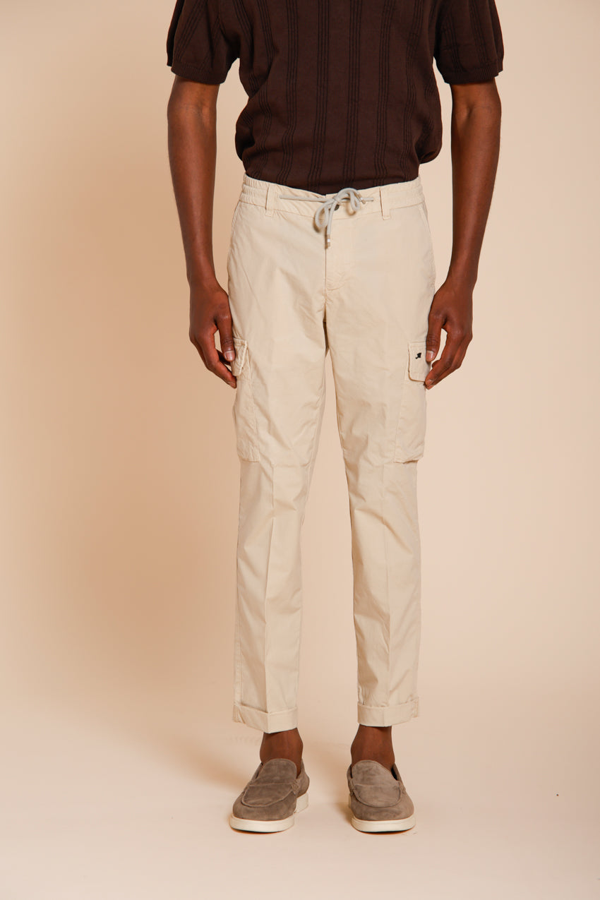 Chile Jogger men's cargo pants in lyocell and cotton parachute canvas extra slim fit