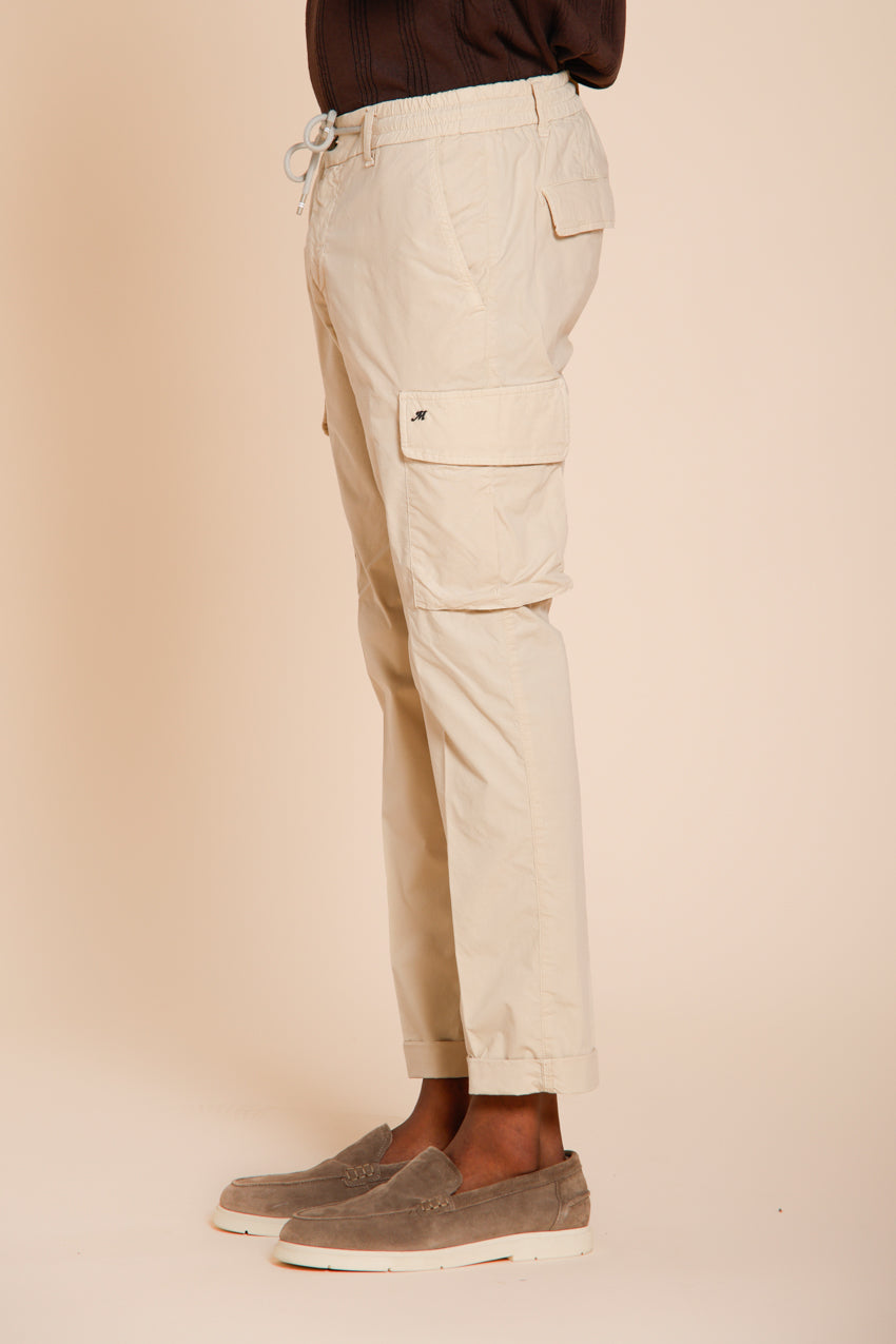 Chile Jogger men's cargo pants in lyocell and cotton parachute canvas extra slim fit