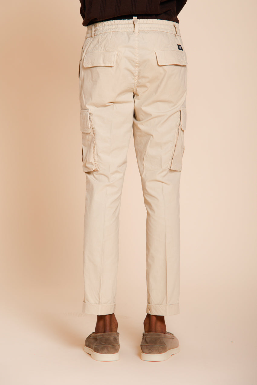 Chile Jogger men's cargo pants in lyocell and cotton parachute canvas extra slim fit