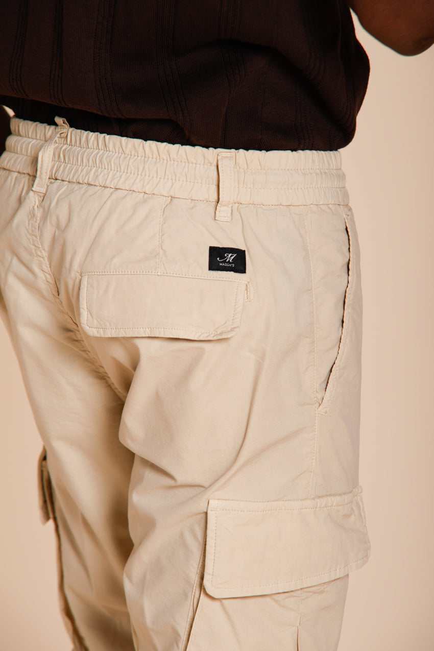 Chile Jogger men's cargo pants in lyocell and cotton parachute canvas extra slim fit