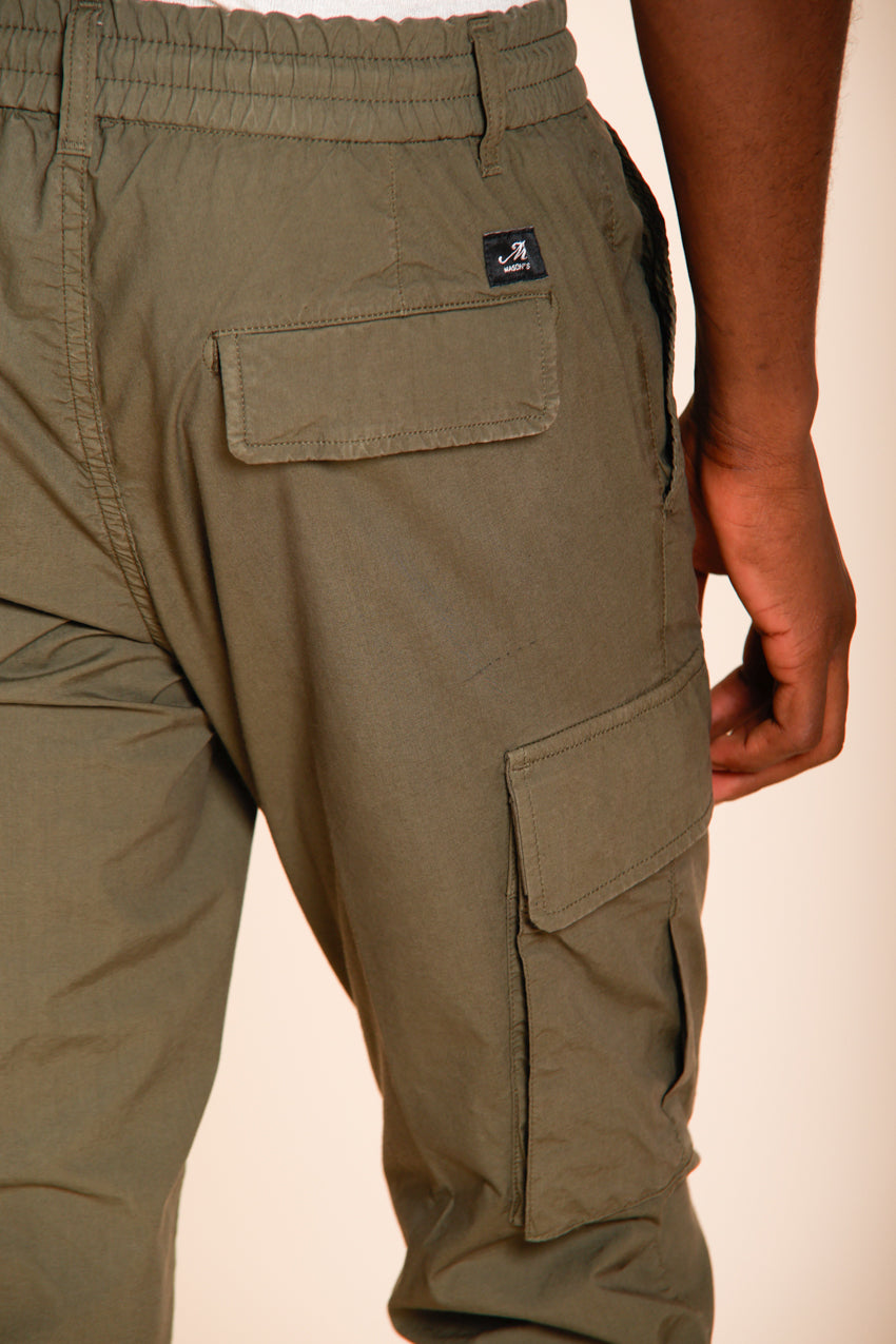 Chile Jogger pantalone cargo uomo in tela paracadute lyocell e cotone extra slim fit