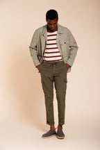 Chile Jogger pantalone cargo uomo in tela paracadute lyocell e cotone extra slim fit