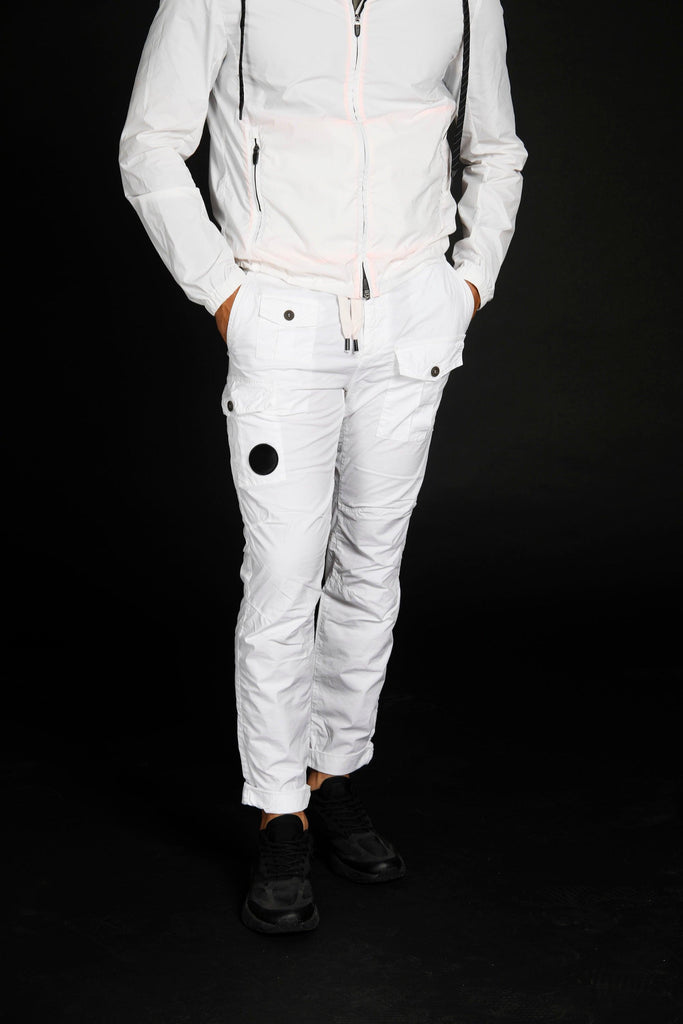 George man cargo pants in tencel and cotton Logo edition carrot fit