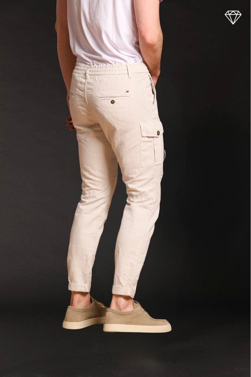 George Elax pantalon cargo homme brocken en coton et chanvre logo edition carrot fit ①