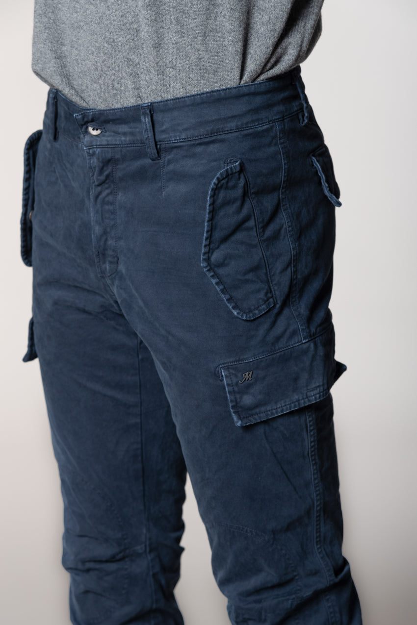 Bolivia  pantalone cargo uomo in gabardina regular fit