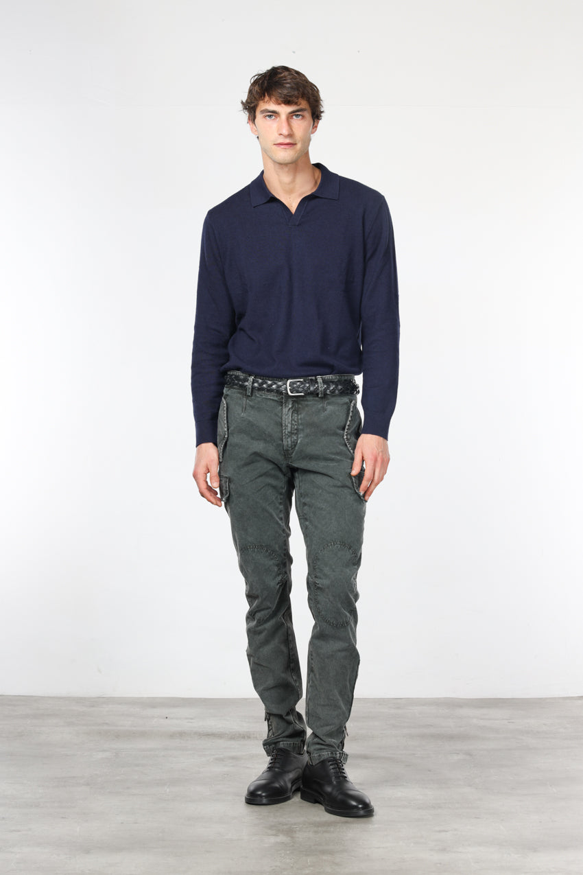 Bolivia pantalon cargo homme en gabardine regular fit

