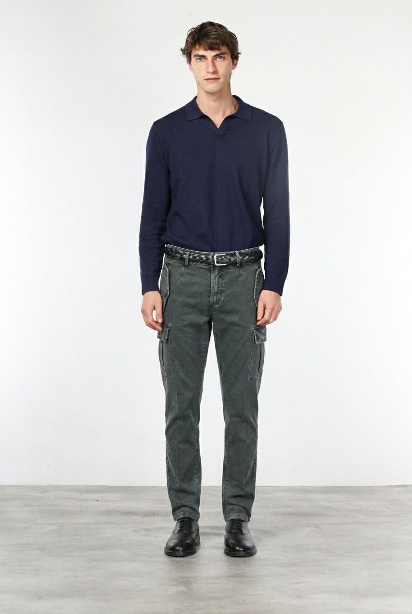 Bolivia pantalon cargo homme en gabardine regular fit
