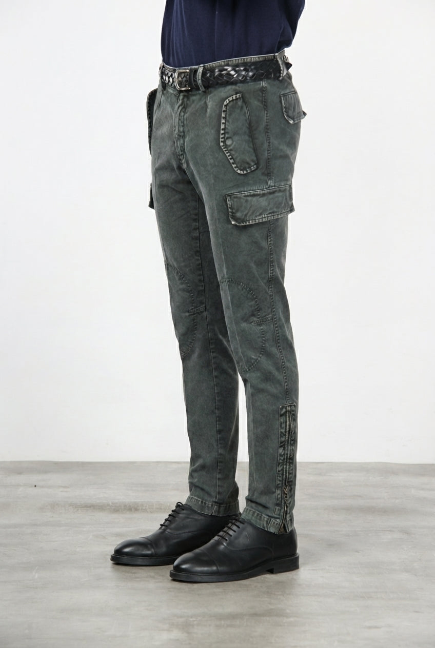 Bolivia pantalon cargo homme en gabardine regular fit
