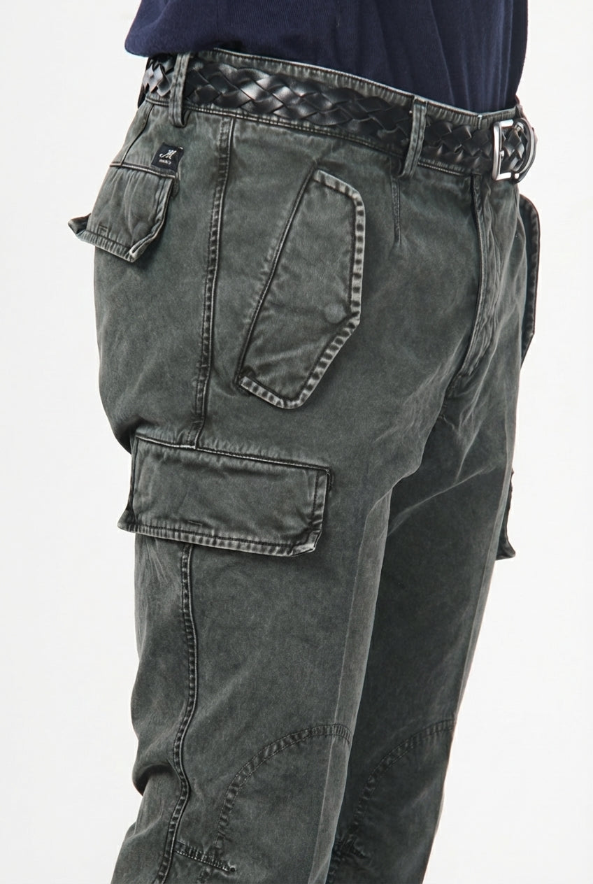 Bolivia pantalon cargo homme en gabardine regular fit
