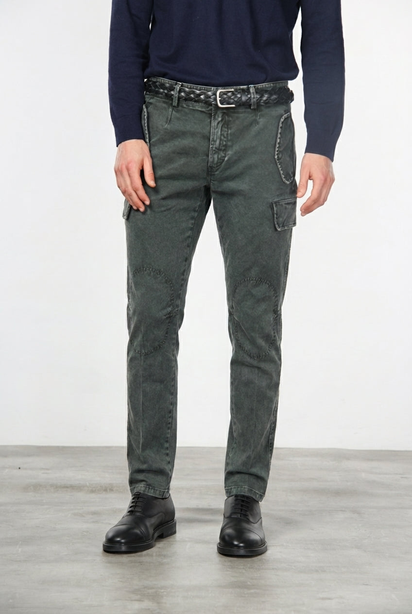 Bolivia pantalon cargo homme en gabardine regular fit
