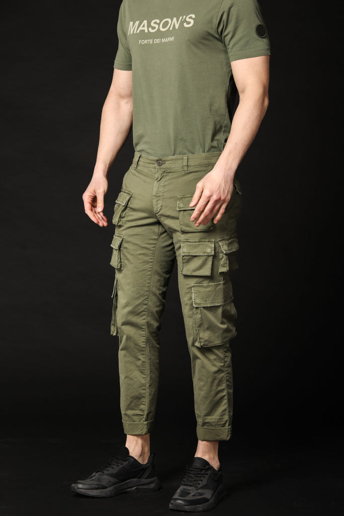 Image 2 of men's Caracas model cargo pants in green, regular fit by Mason's