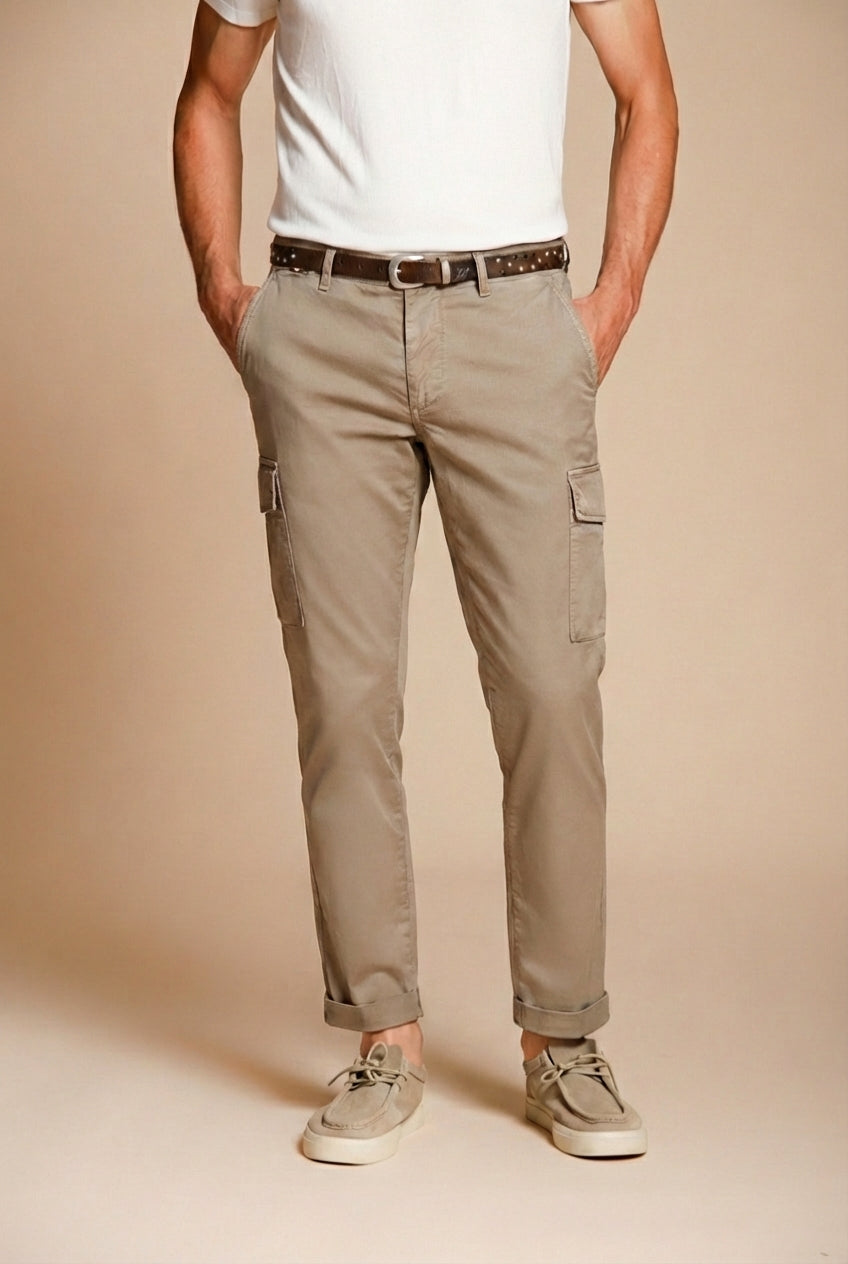 Chile pantalon cargo homme en gabardine stretch regular fit