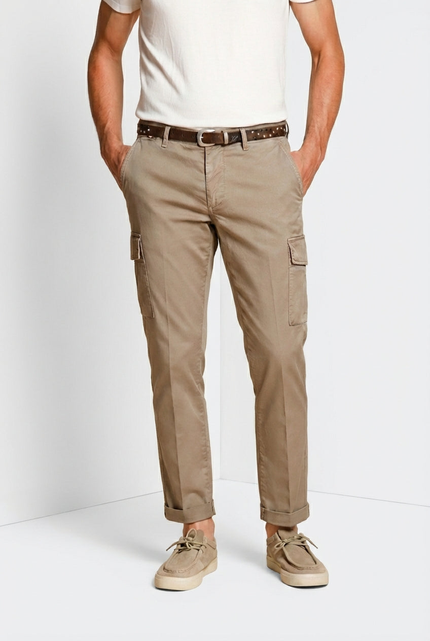 Chile pantalon cargo homme en gabardine stretch regular fit
