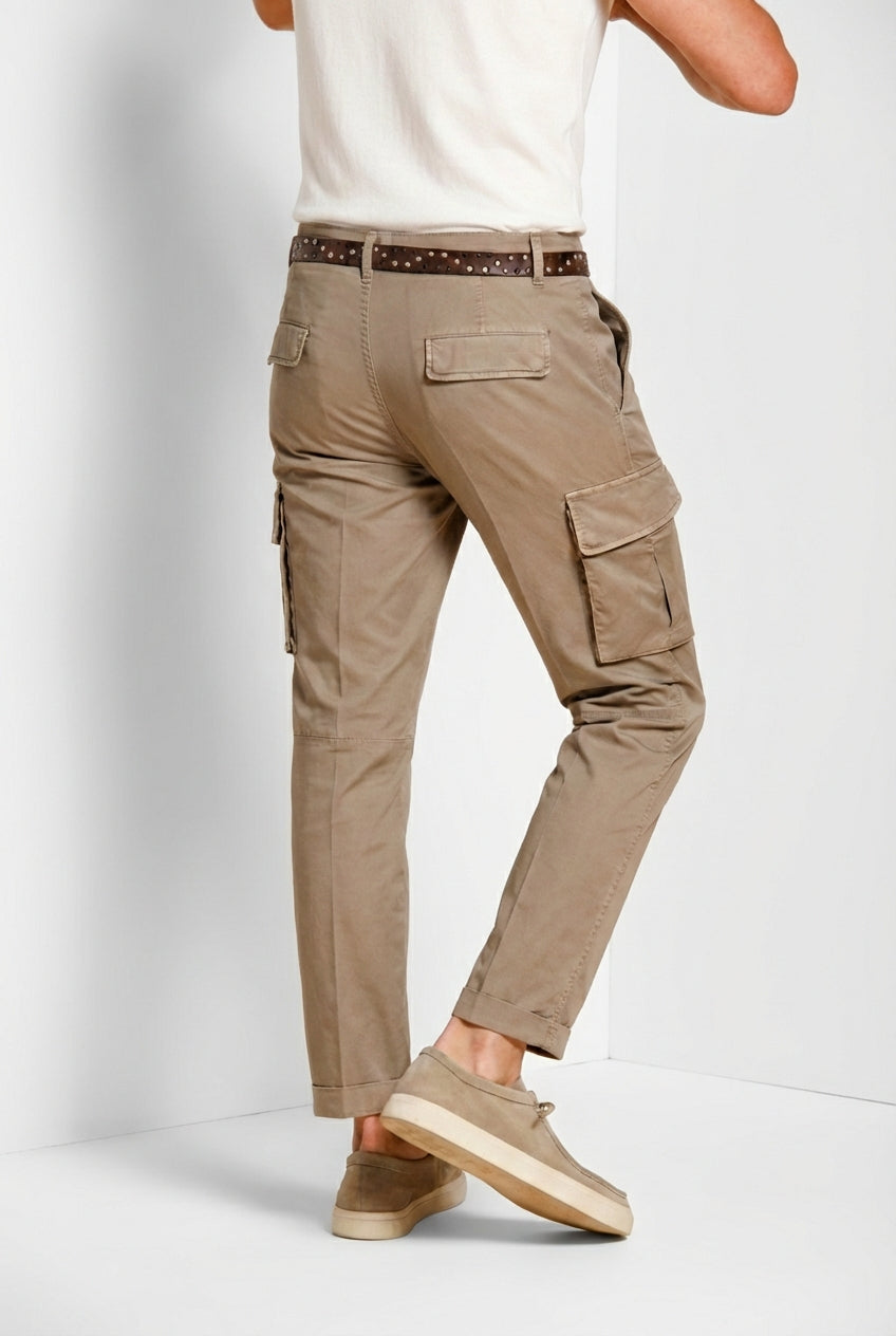 Chile pantalon cargo homme en gabardine stretch regular fit