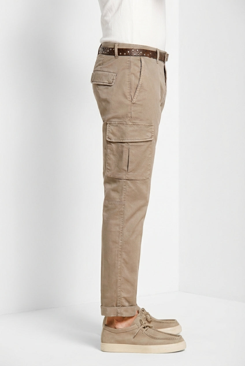 Chile pantalon cargo homme en gabardine stretch regular fit