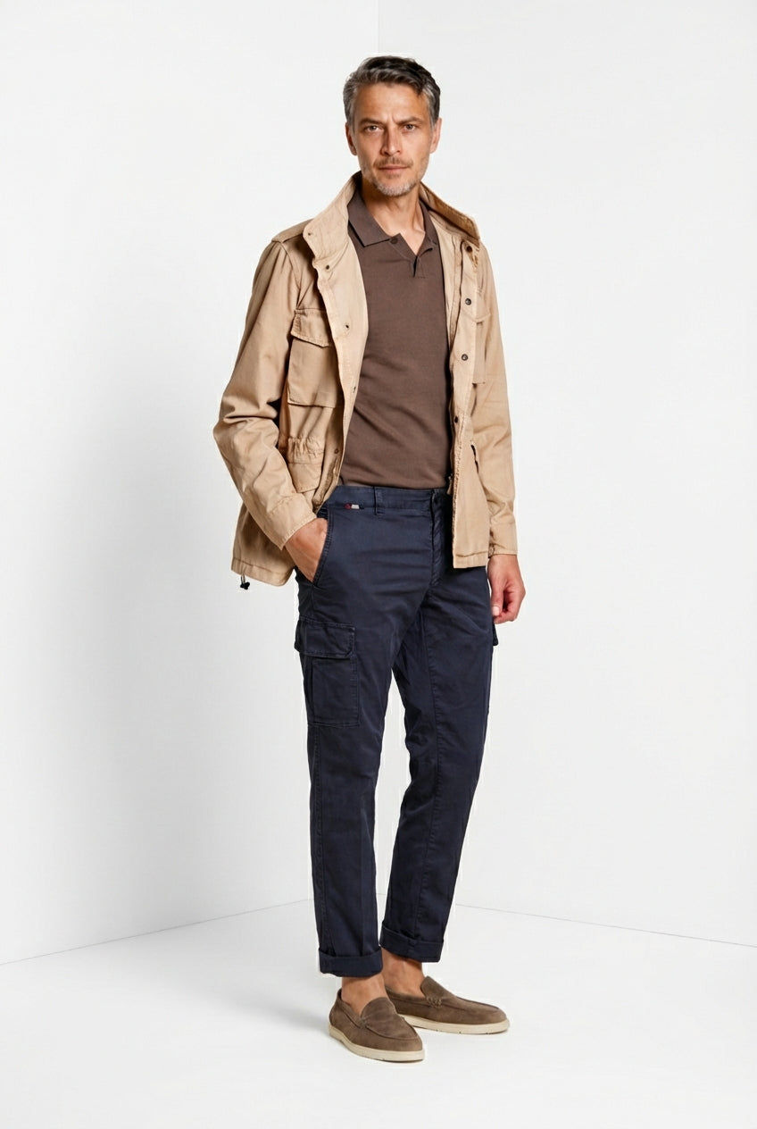 Chile pantalon cargo homme en gabardine stretch regular fit