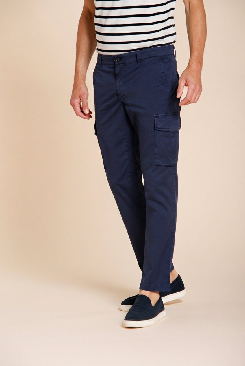 Chile pantalone cargo uomo in gabardina stretch regular fit