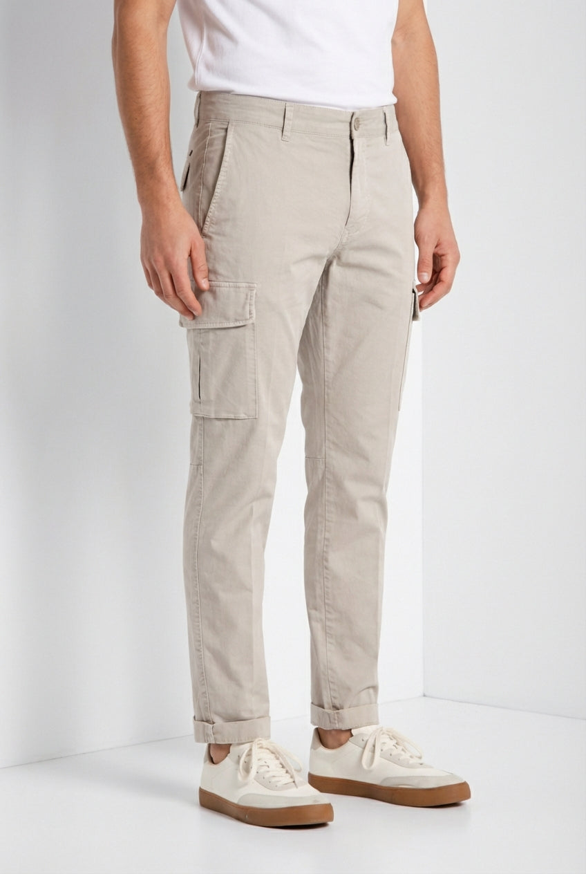 Chile pantalon cargo homme en gabardine stretch regular fit