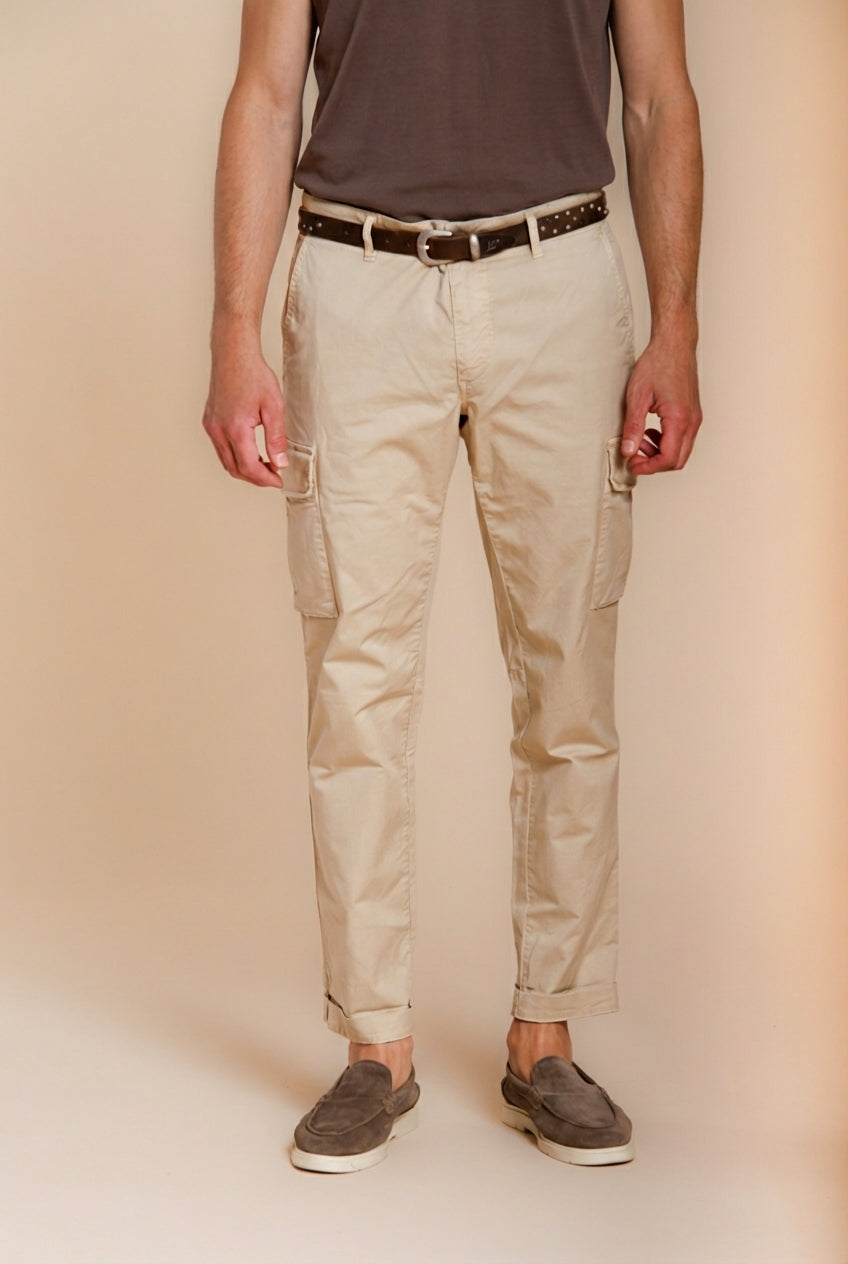 Chile pantalone cargo uomo in gabardina stretch regular fit