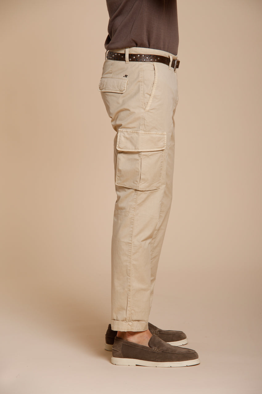Chile pantalone cargo uomo in gabardina stretch regular fit