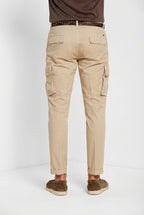 Chile pantalone cargo uomo in gabardina stretch regular fit