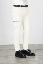 Chile Herren-Cargohose aus breit geripptem Samt mit regular fit
