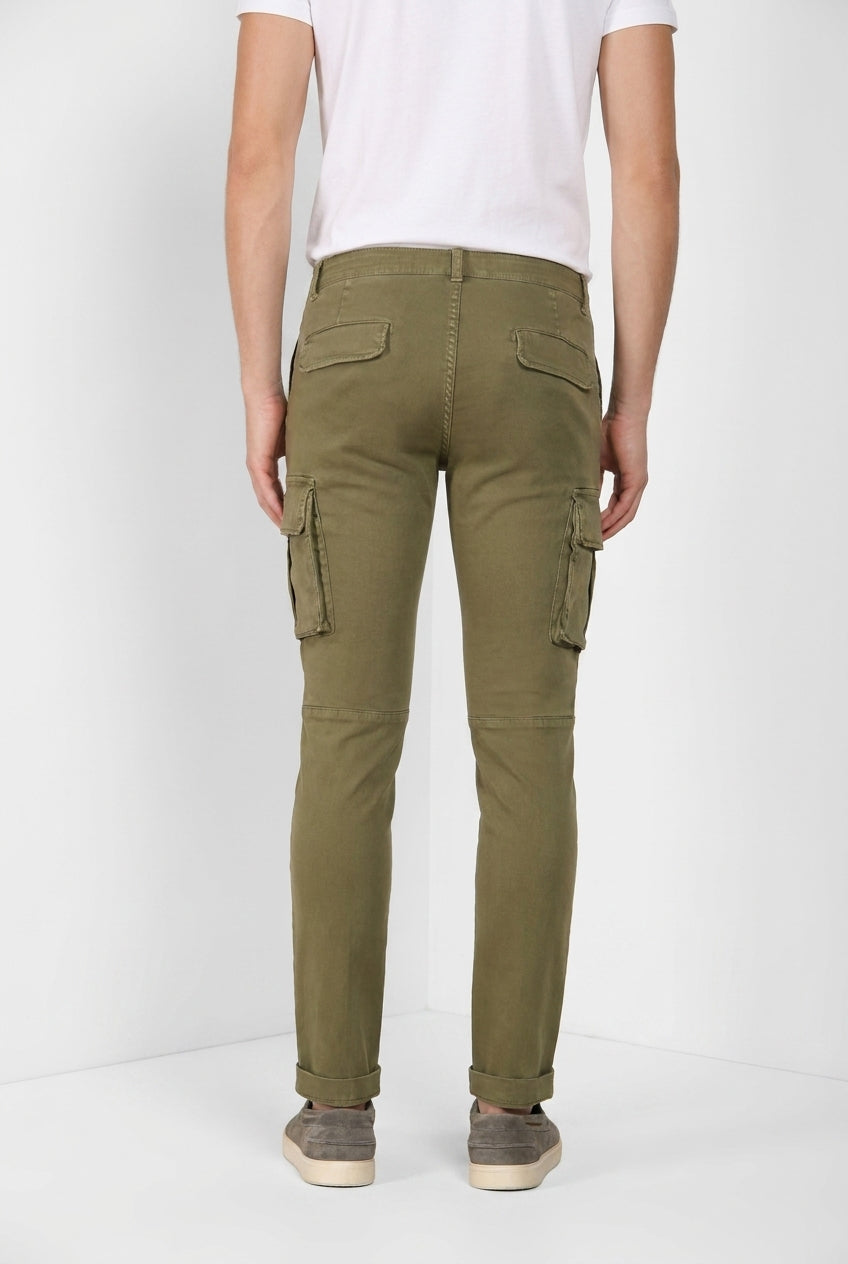 Chile delamere pantalon cargo homme en twill lin et coton regular fit