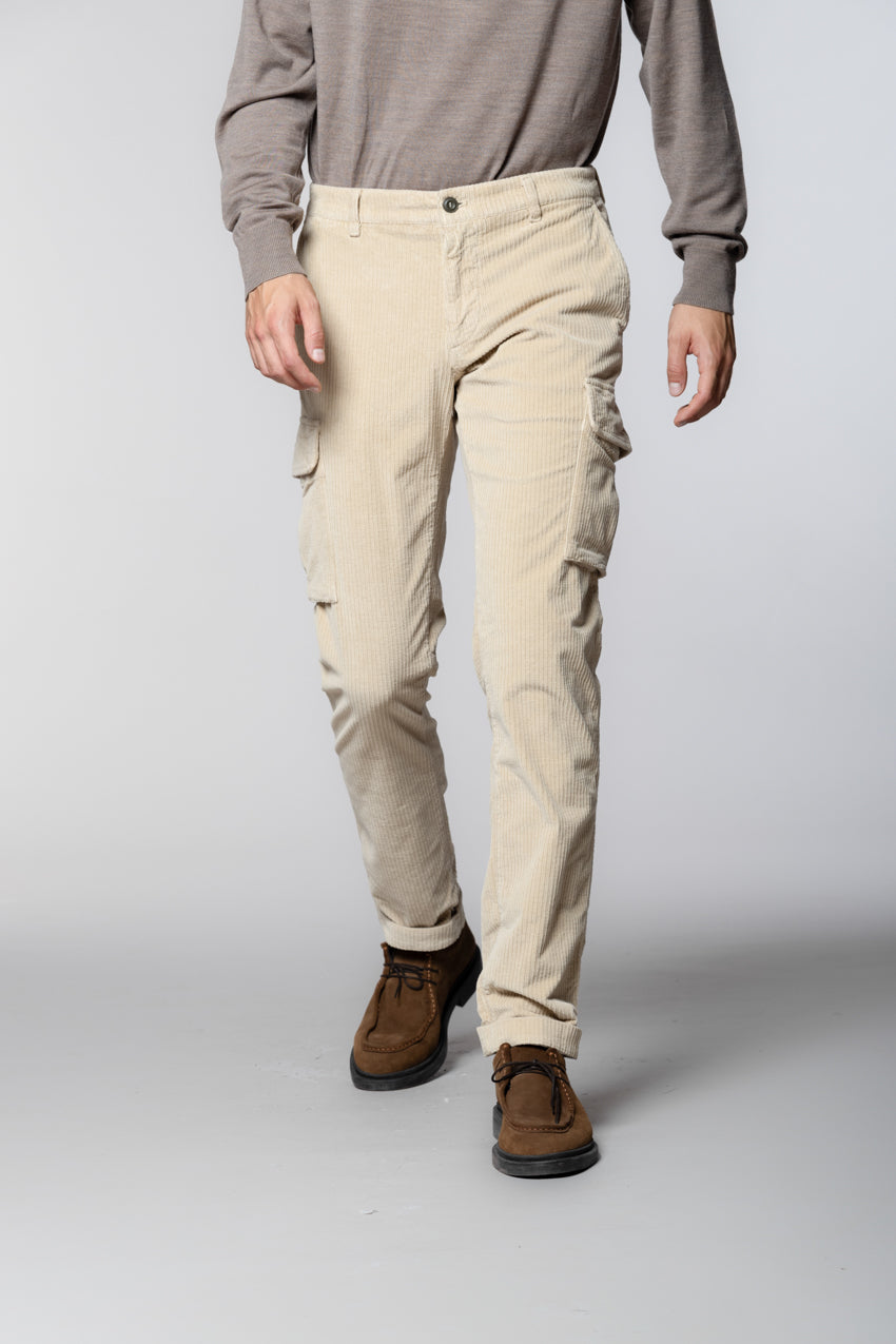 Chile pantalone cargo in velluto costa francia regular fit