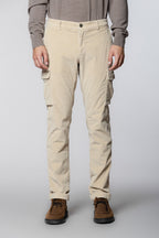 Chile pantalone cargo in velluto costa francia regular fit